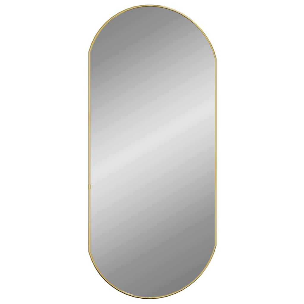 vidaXL Wall Mirror Gold 90x40 cm Oval