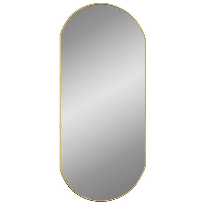 vidaXL Wall Mirror Gold 90x40 cm Oval