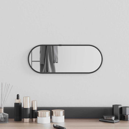 vidaXL Wall Mirror Black 40x15 cm Oval