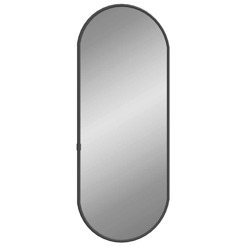vidaXL Wall Mirror Black 50x20 cm Oval