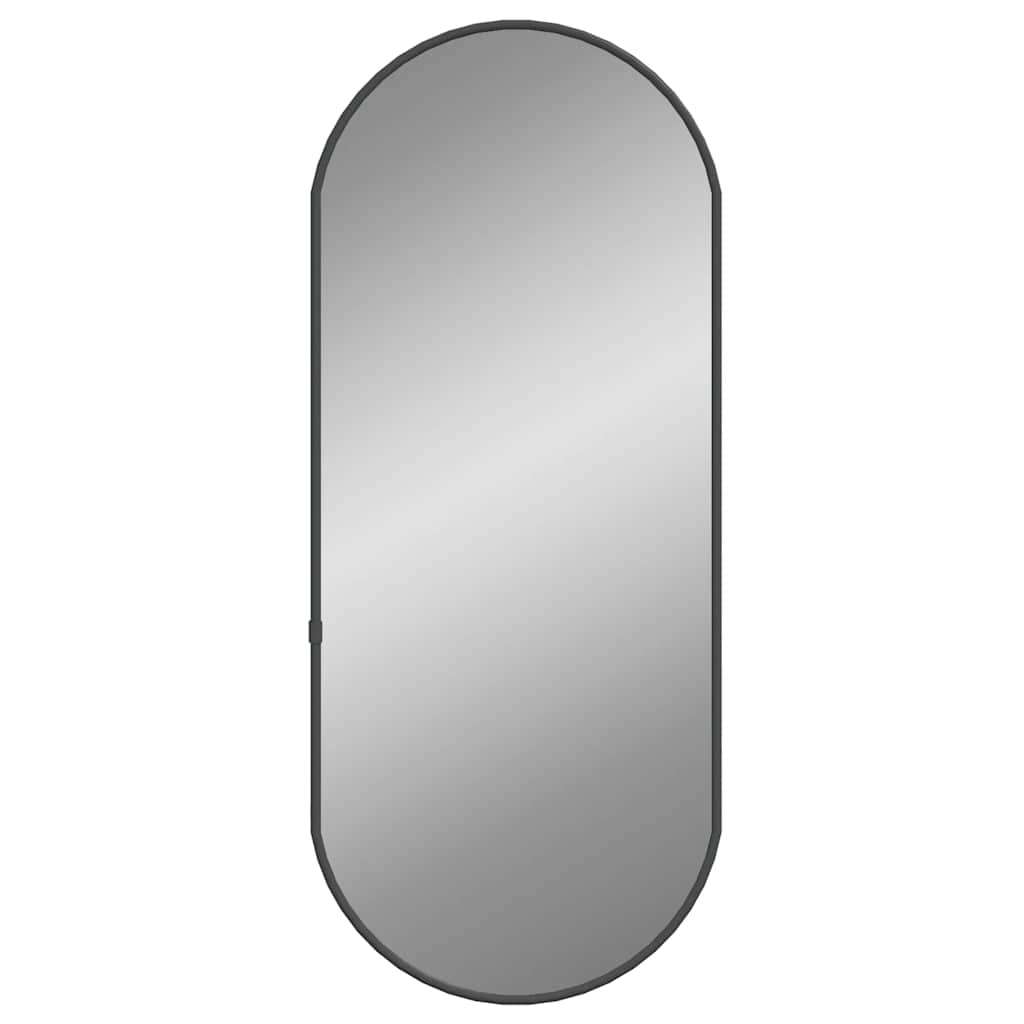 vidaXL Wall Mirror Black 60x25 cm Oval