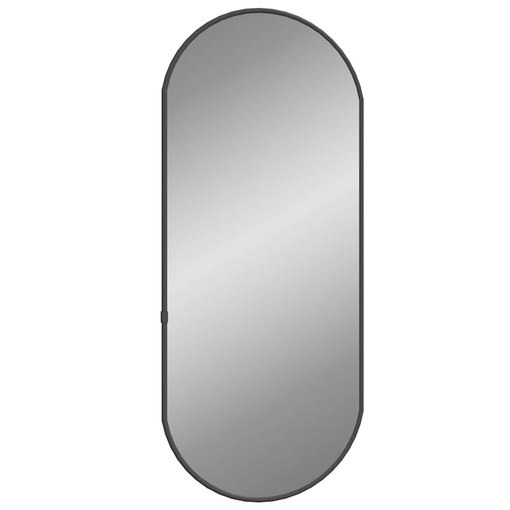 vidaXL Wall Mirror Black 60x25 cm Oval
