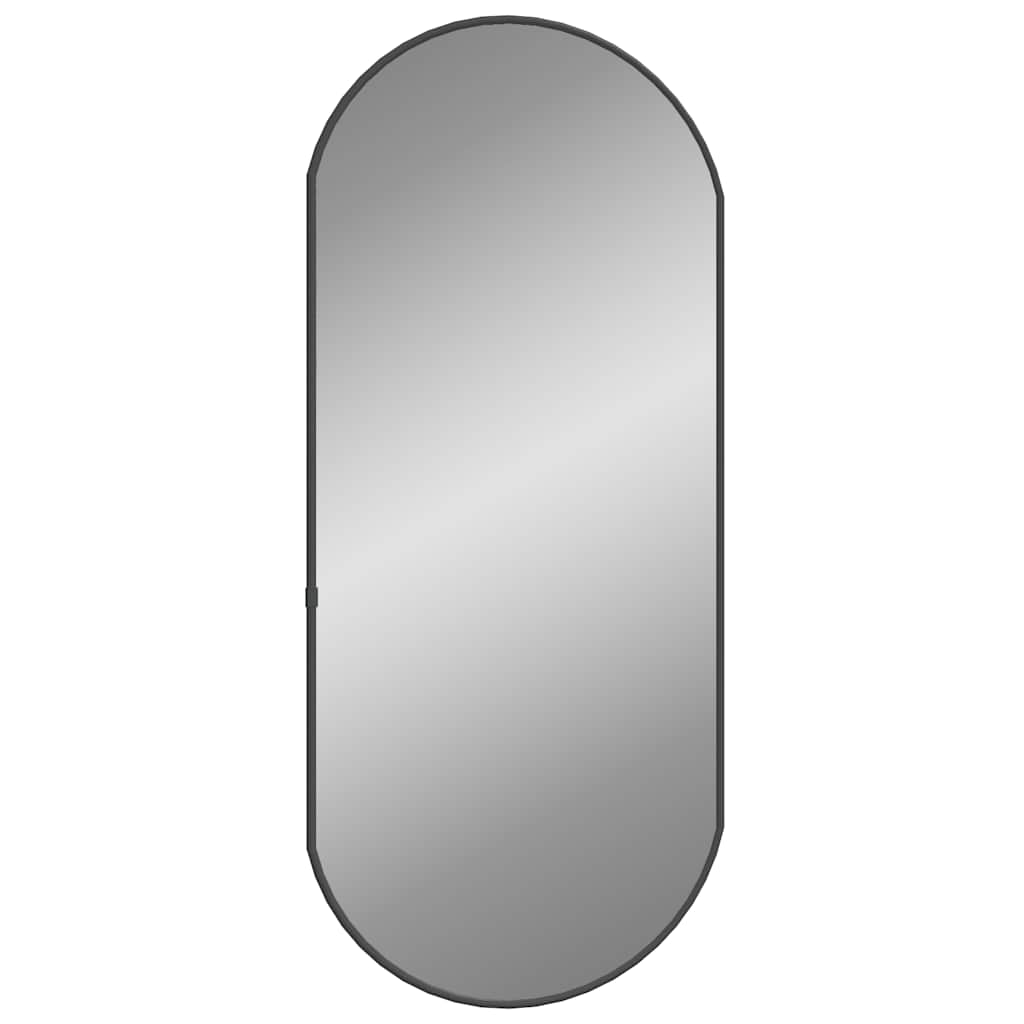 vidaXL Wall Mirror Black 70x30 cm Oval