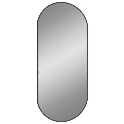 vidaXL Wall Mirror Black 70x30 cm Oval