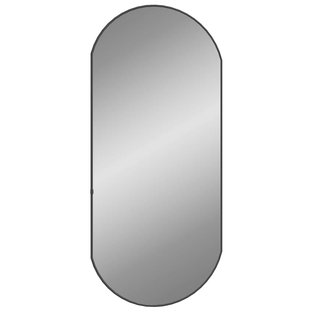 vidaXL Wall Mirror Black 90x40 cm Oval