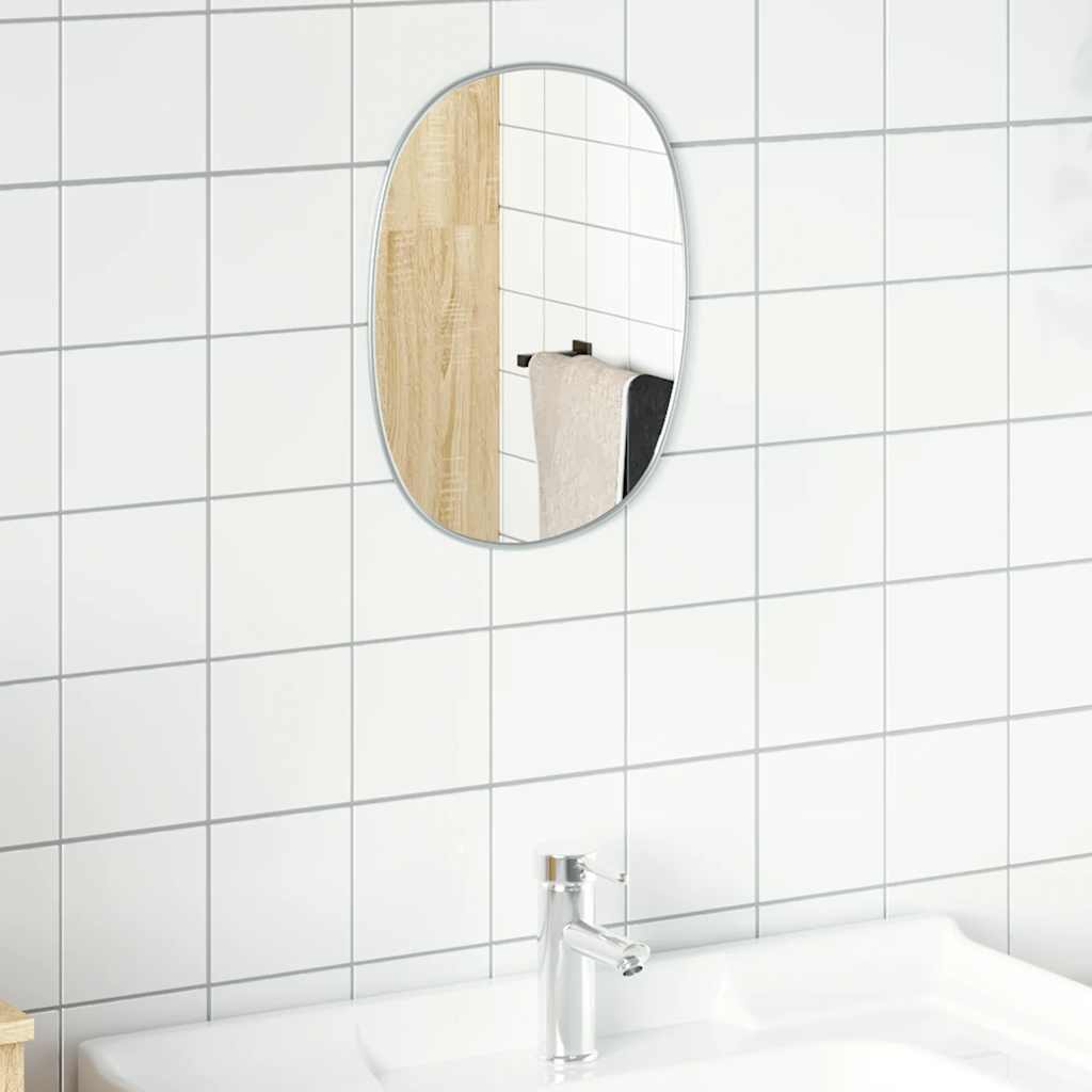 vidaXL Wall Mirror Silver 30x25 cm