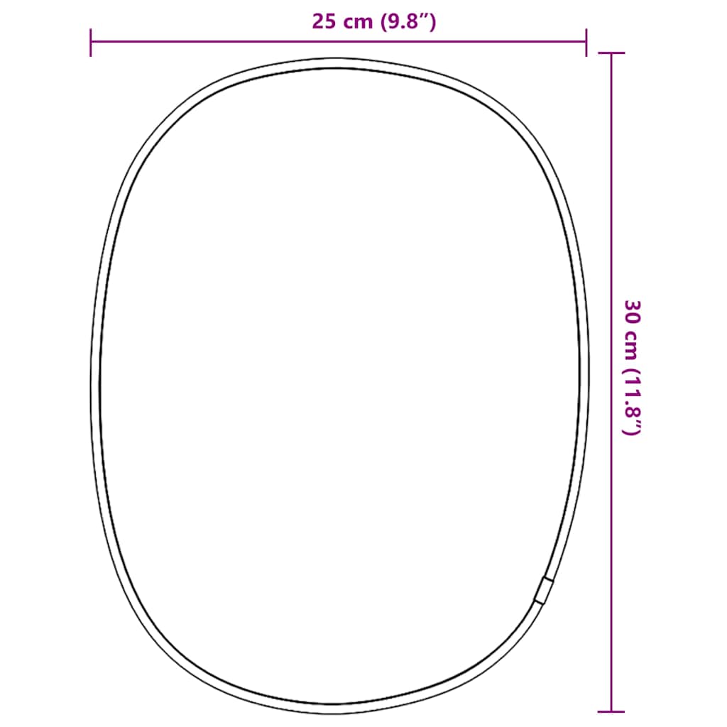 vidaXL Wall Mirror Silver 30x25 cm