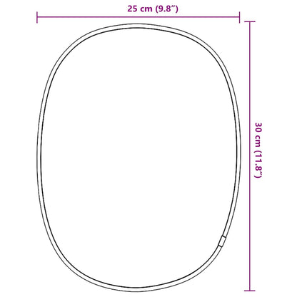 vidaXL Wall Mirror Silver 30x25 cm
