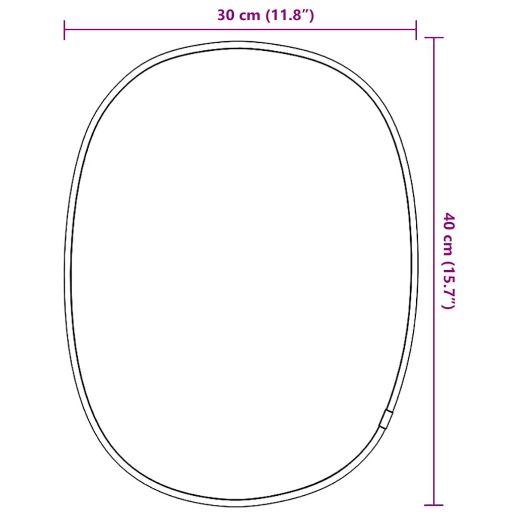vidaXL Wall Mirror Silver 40x30 cm
