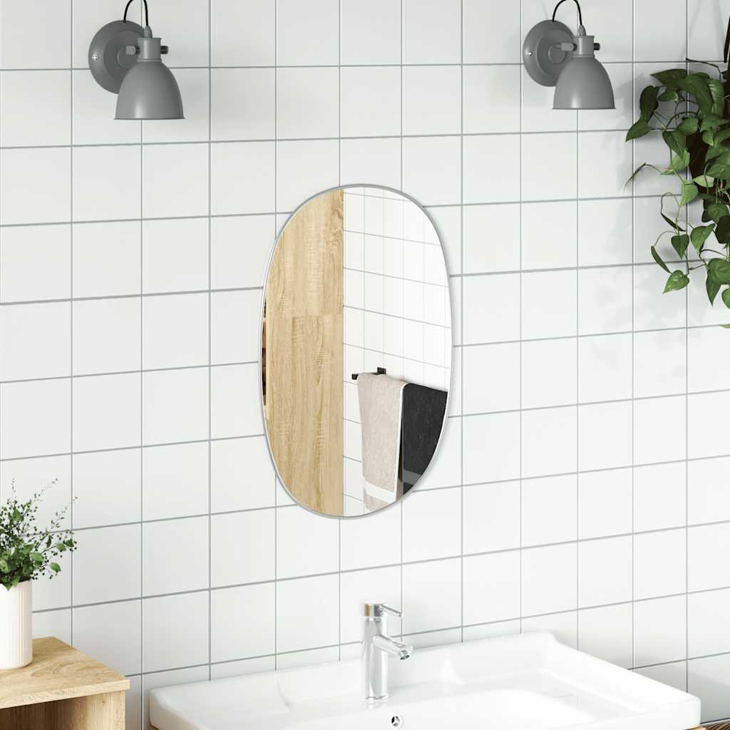 vidaXL Wall Mirror Silver 50x35 cm