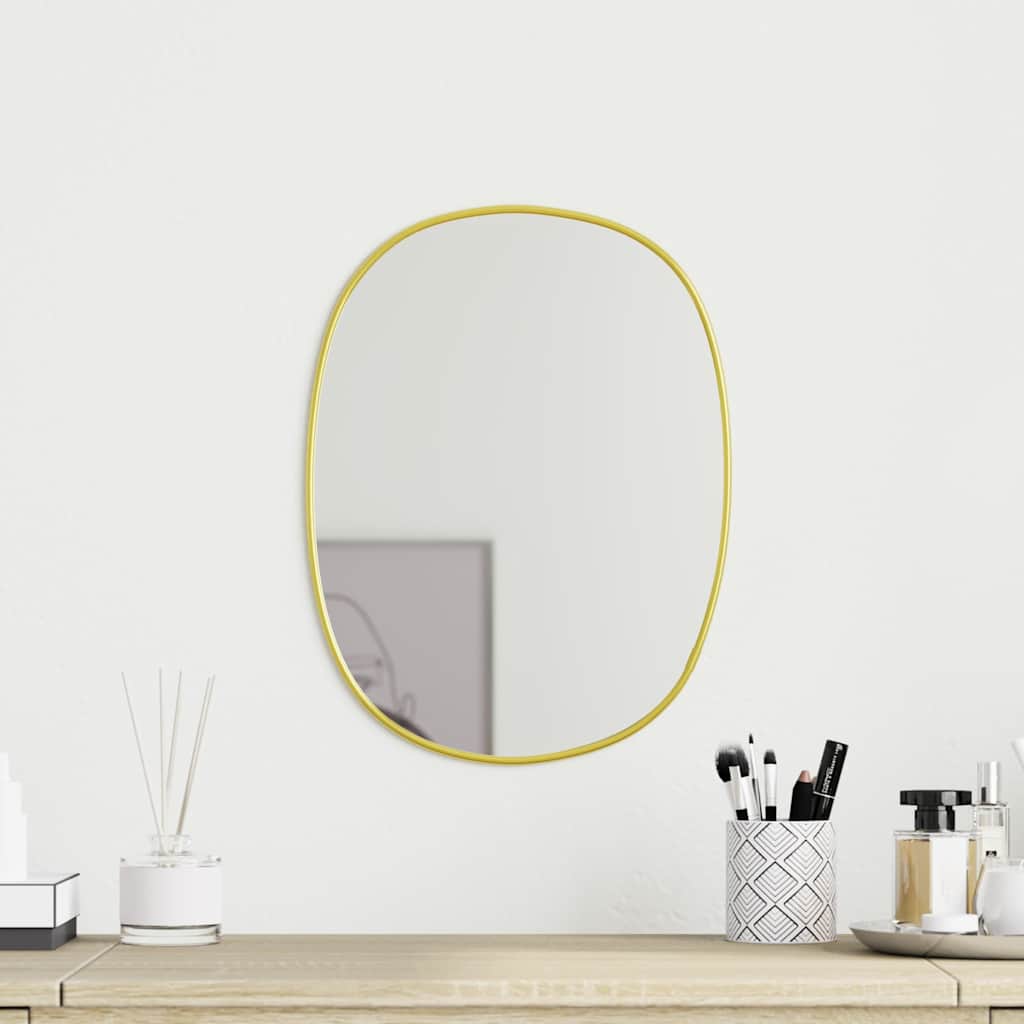 vidaXL Wall Mirror Gold 30x25 cm