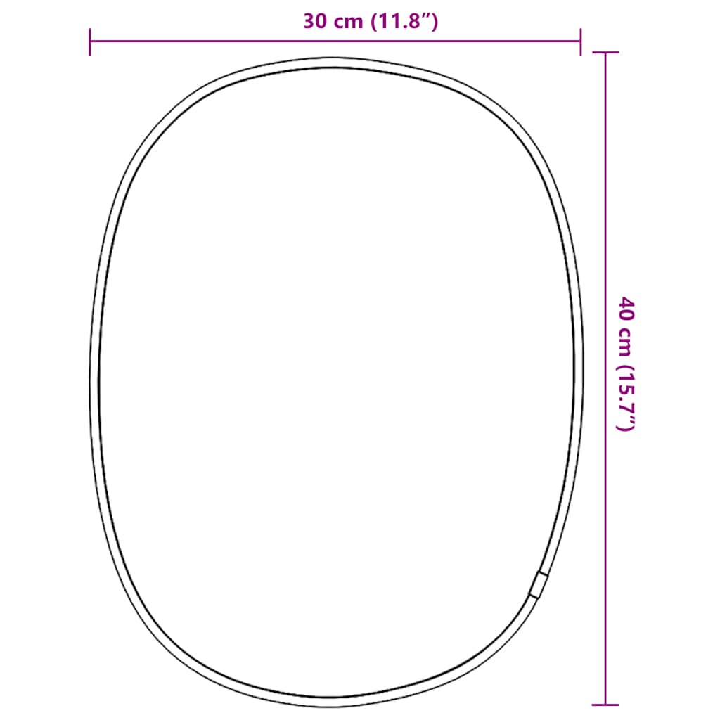 vidaXL Wall Mirror Gold 40x30 cm