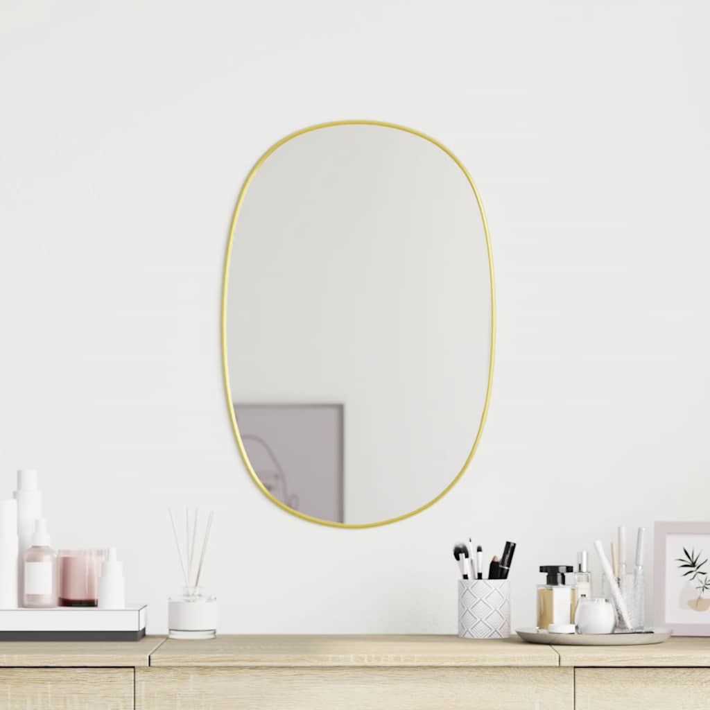 vidaXL Wall Mirror Gold 50x35 cm