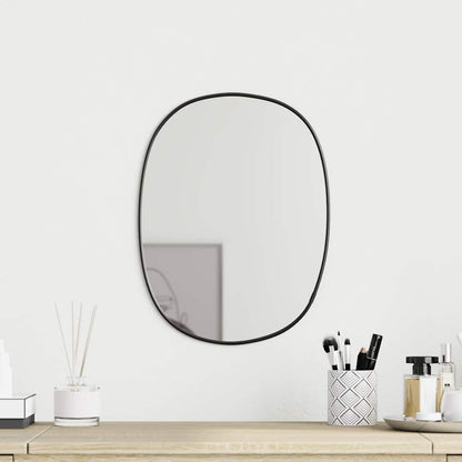 vidaXL Wall Mirror Black 30x25 cm