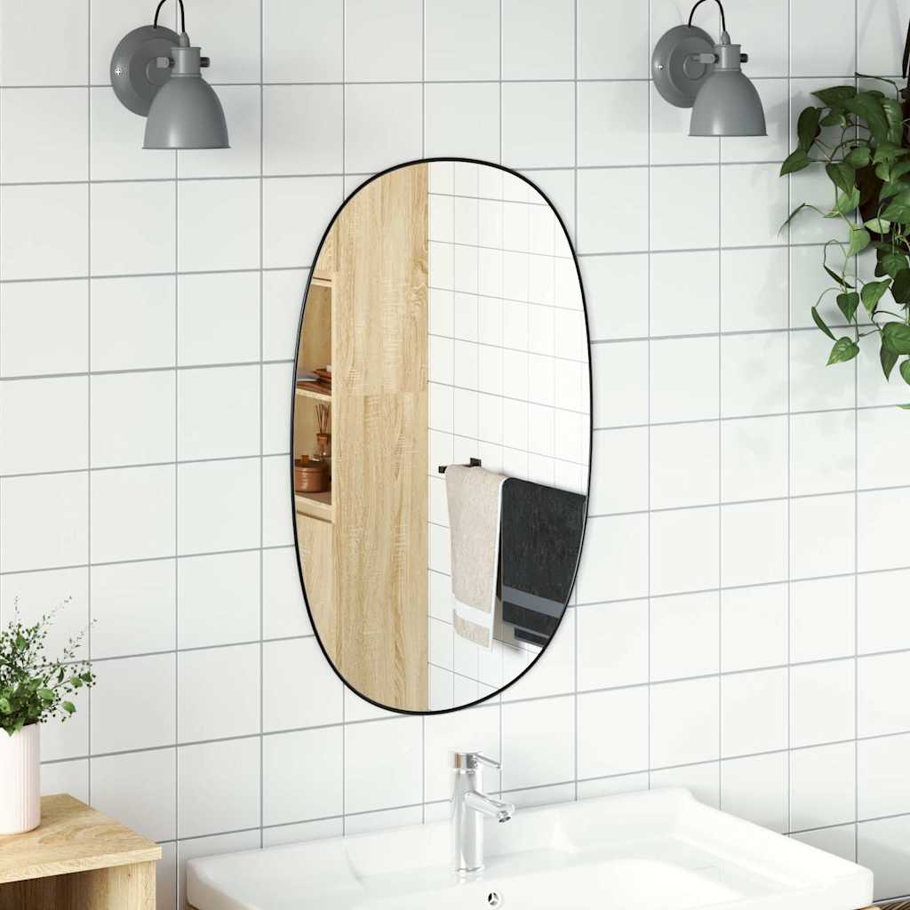 vidaXL Wall Mirror Black 70x45 cm