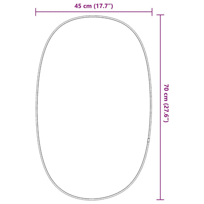 vidaXL Wall Mirror Black 70x45 cm