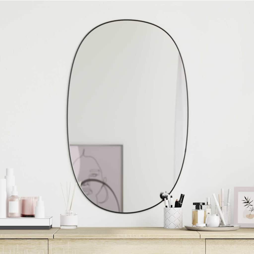 vidaXL Wall Mirror Black 70x45 cm