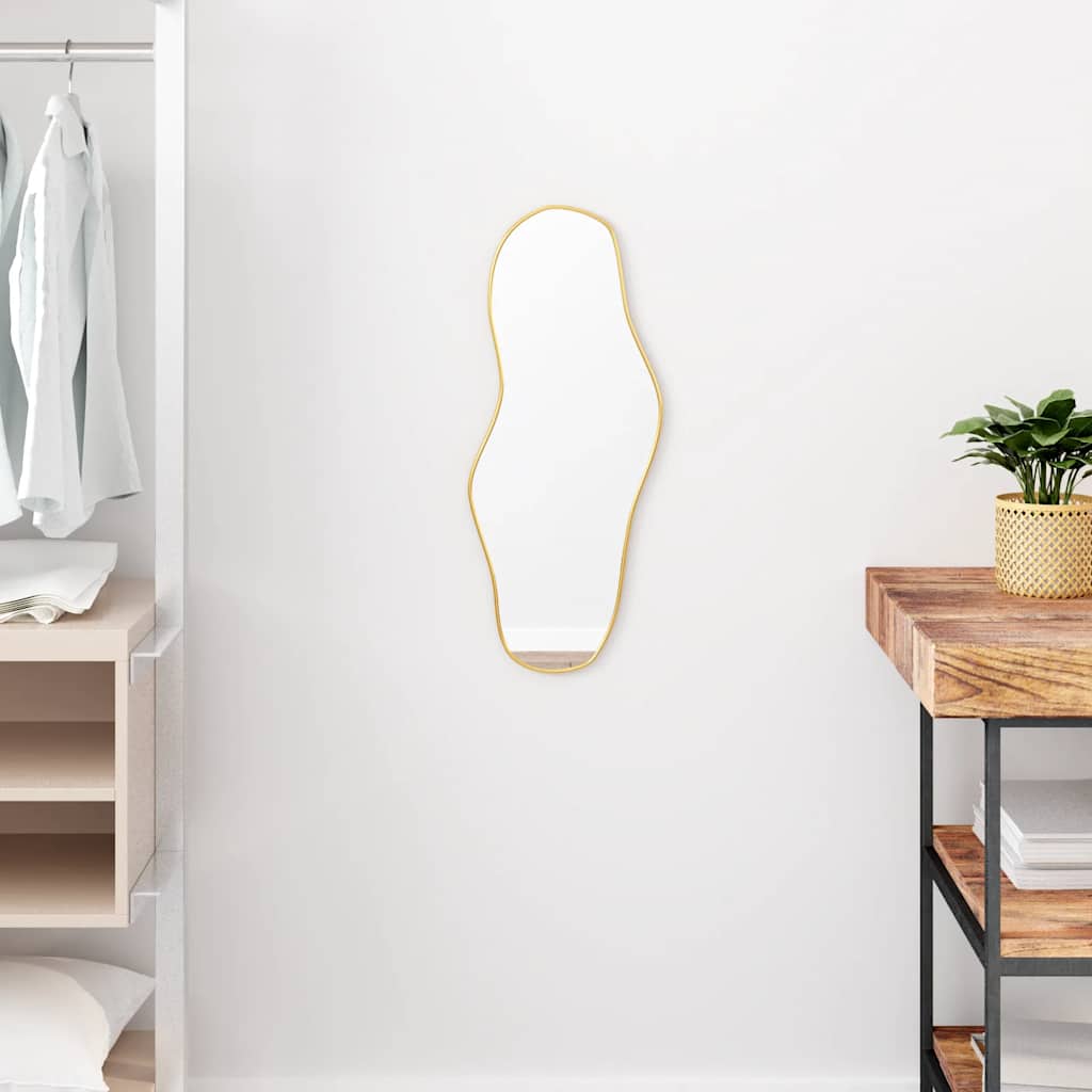 vidaXL Wall Mirror Gold 60x25 cm