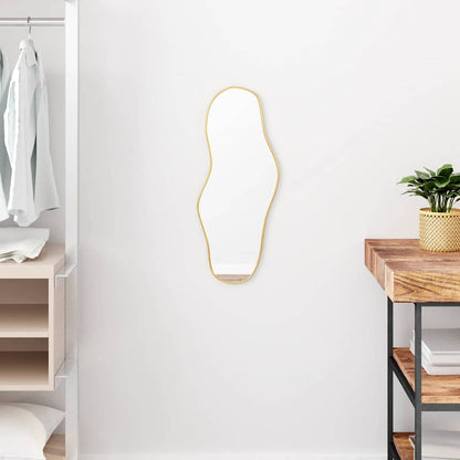vidaXL Wall Mirror Gold 60x25 cm