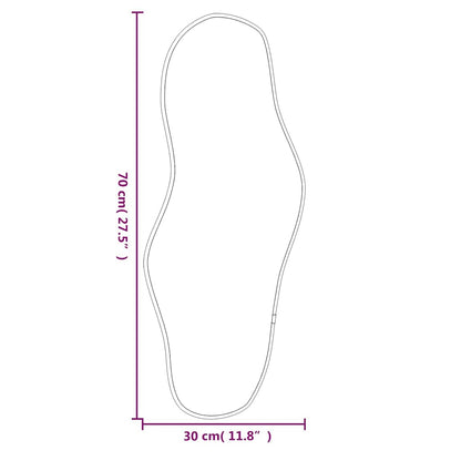 vidaXL Wall Mirror Gold 70x30 cm