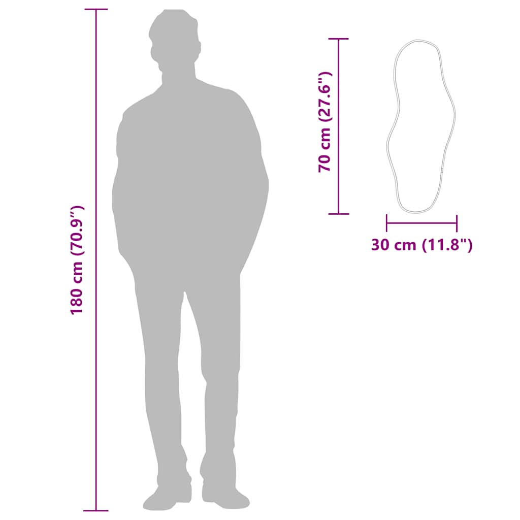 vidaXL Wall Mirror Gold 70x30 cm