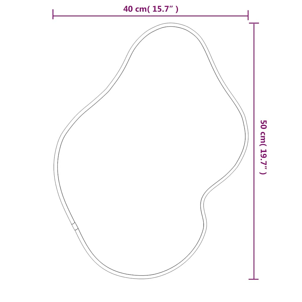 vidaXL Wall Mirror Silver 50x40 cm