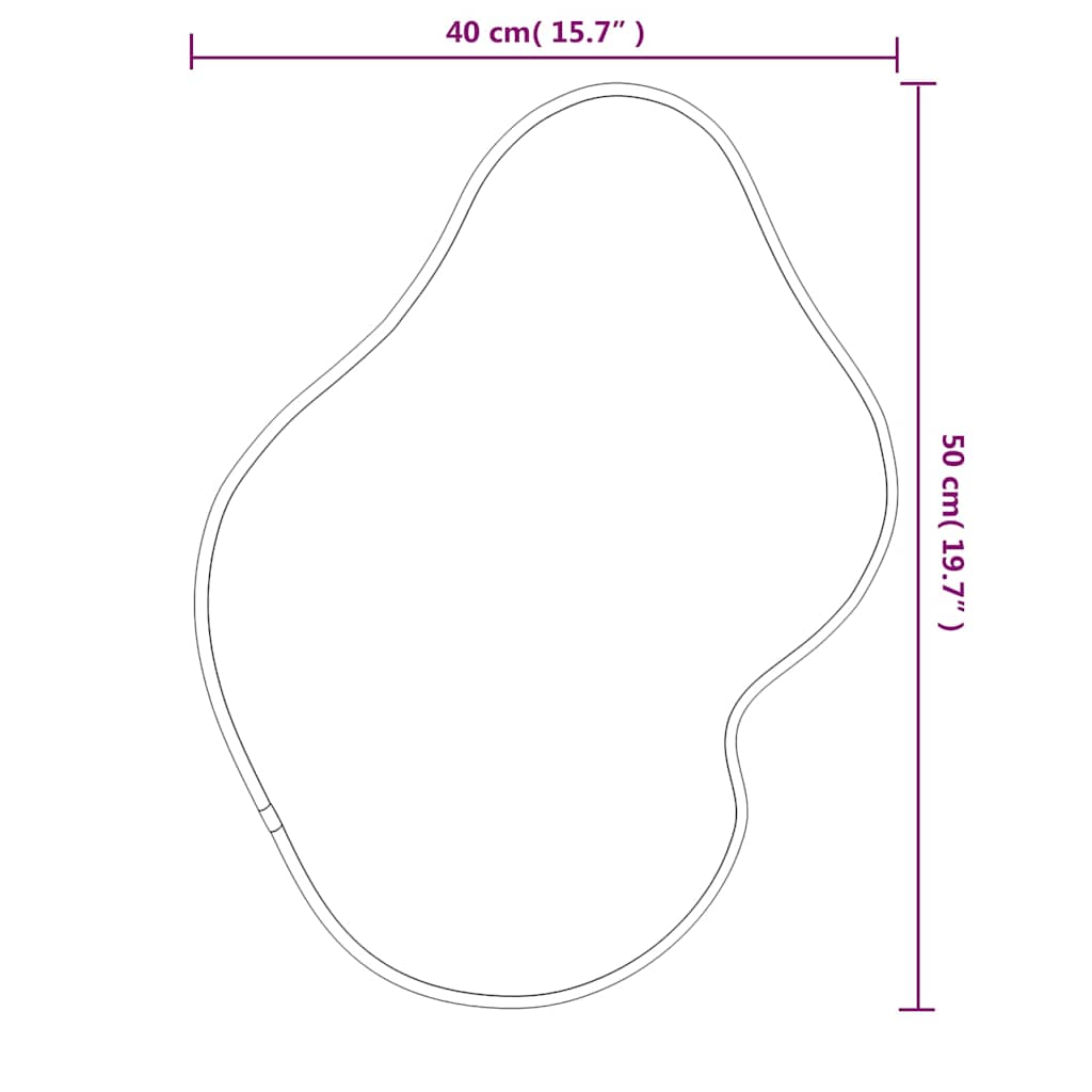 vidaXL Wall Mirror Silver 50x40 cm