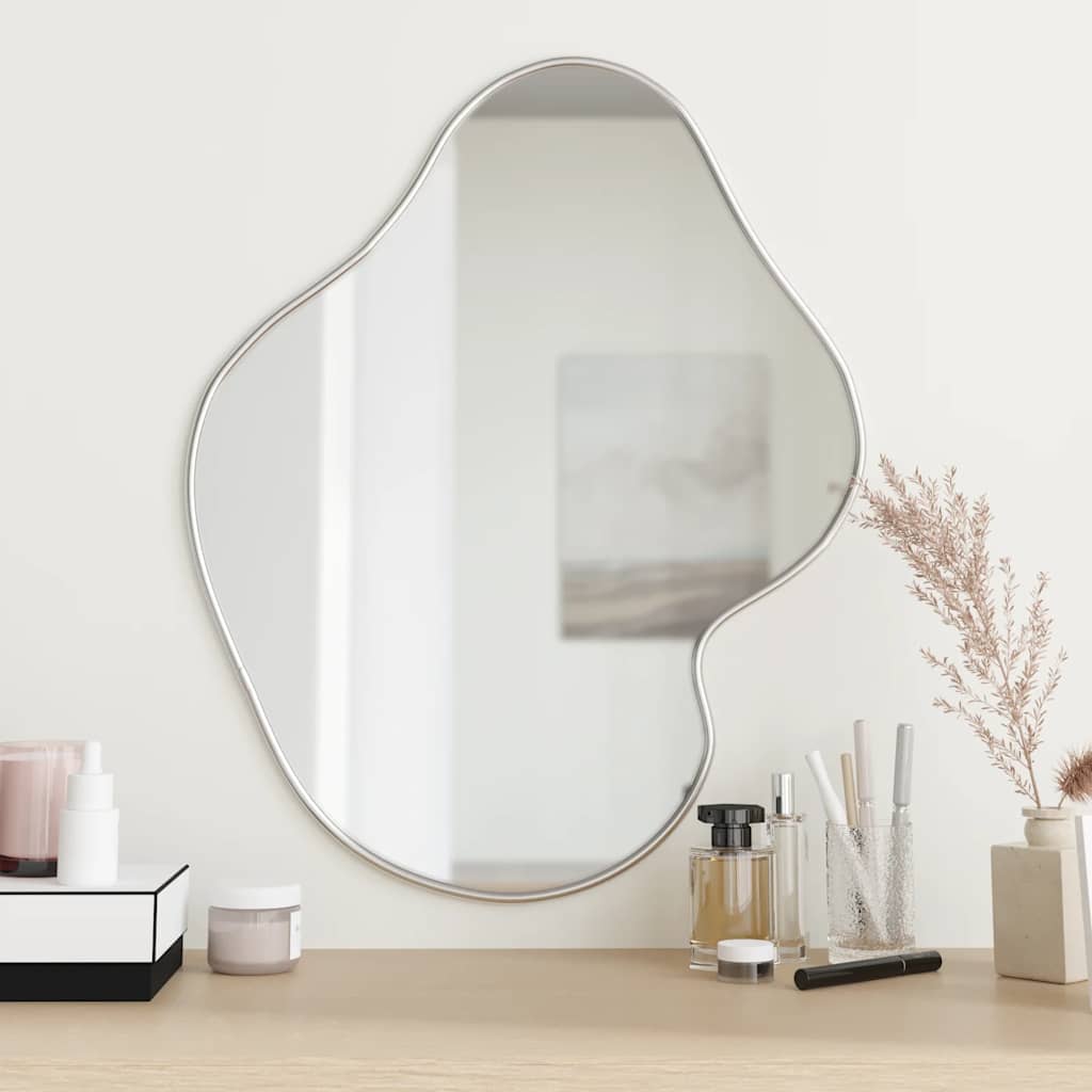 vidaXL Wall Mirror Silver 60x50 cm