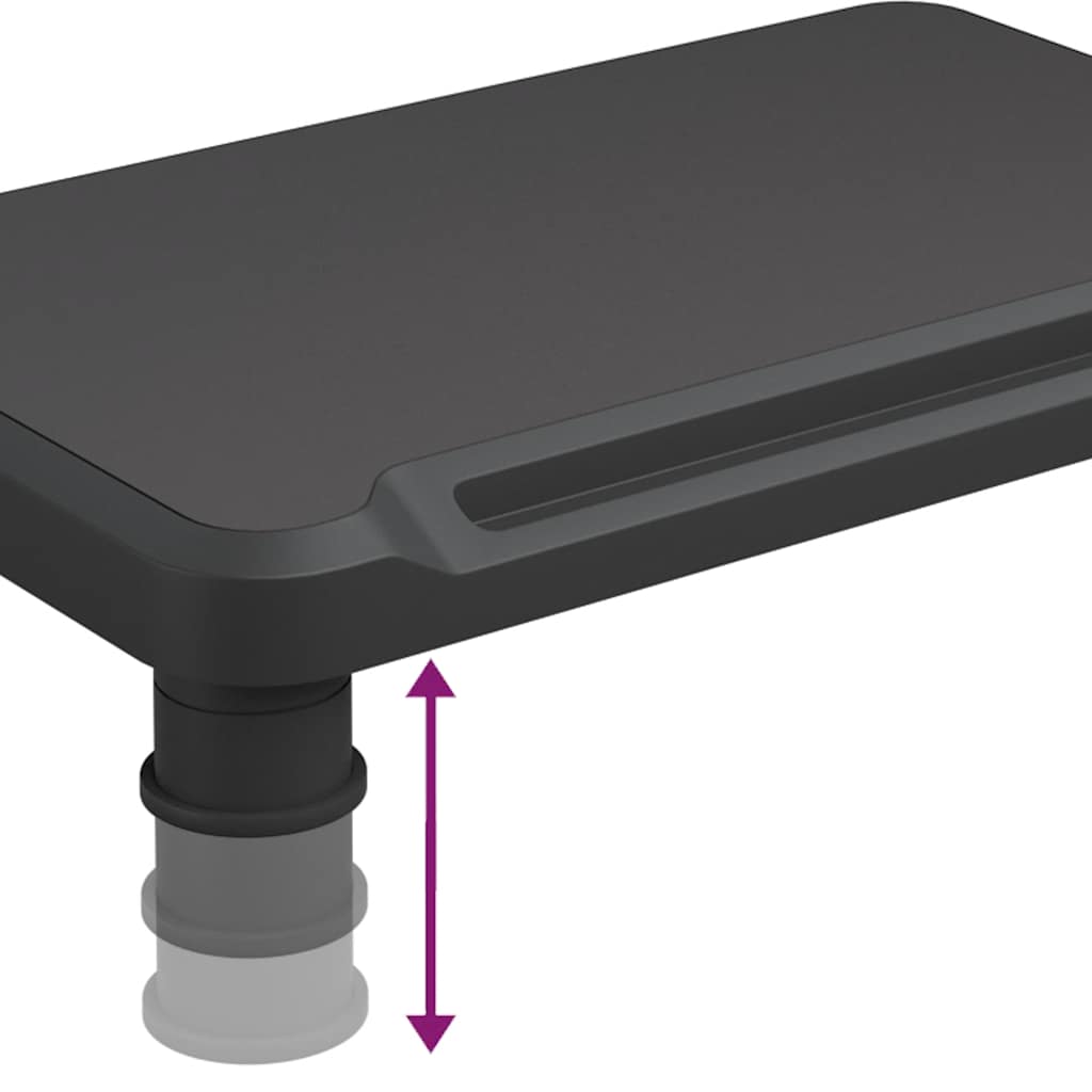 vidaXL Monitor Stand Black 38x24x10,5 cm