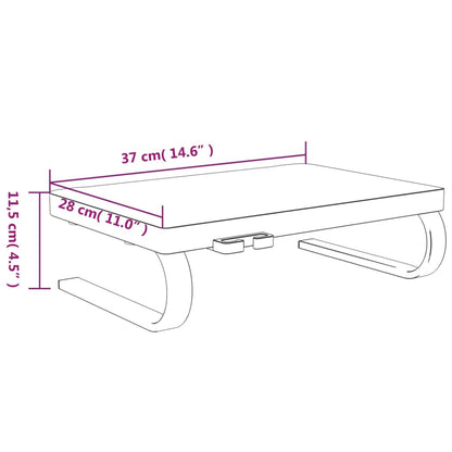 vidaXL Monitor Stand Black 37x28x11.5 cm