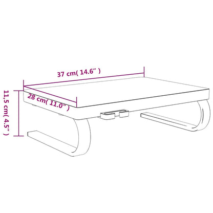 vidaXL Monitor Stand Black 37x28x11,5 cm