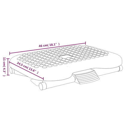 vidaXL Footrest Black 46x34.5x11 cm