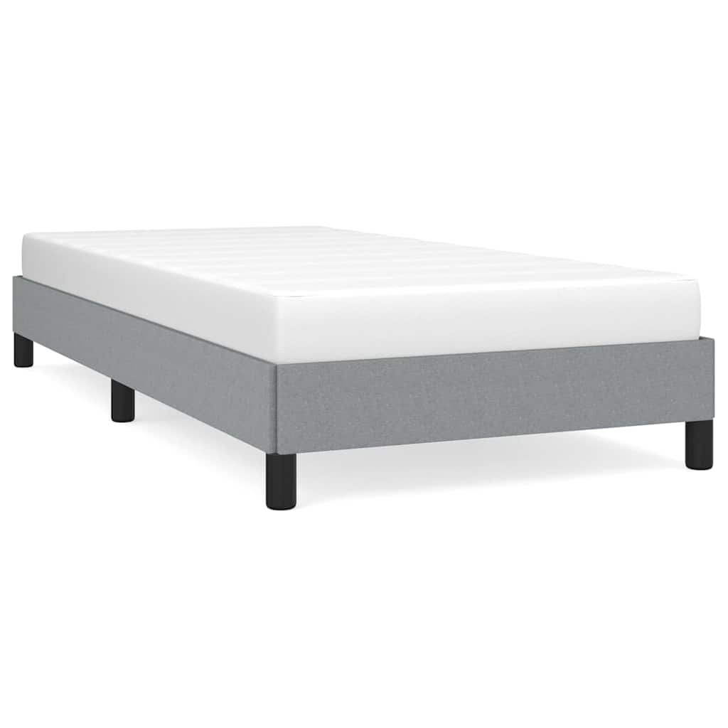 vidaXL Bed Frame without Mattress Light Grey 100x203 cm Twin XL Fabric