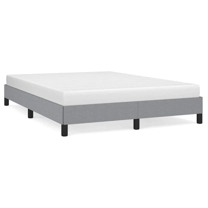 vidaXL Bed Frame without Mattress Light Grey 137x190 cm Full Fabric