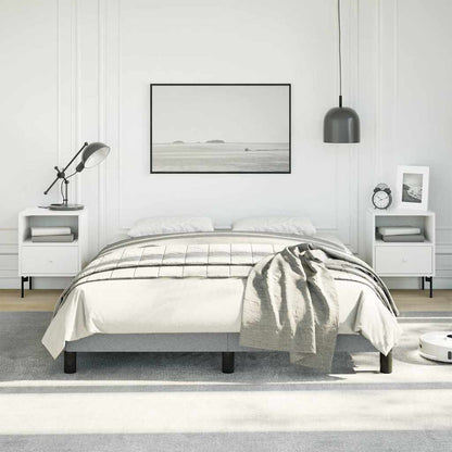 vidaXL Bed Frame without Mattress Light Grey 137x190 cm Full Fabric