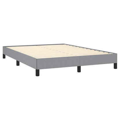 vidaXL Bed Frame without Mattress Light Grey 137x190 cm Full Fabric