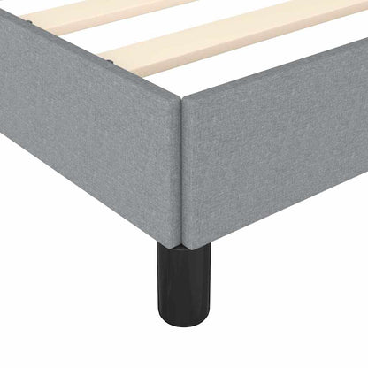 vidaXL Bed Frame without Mattress Light Grey 137x190 cm Full Fabric