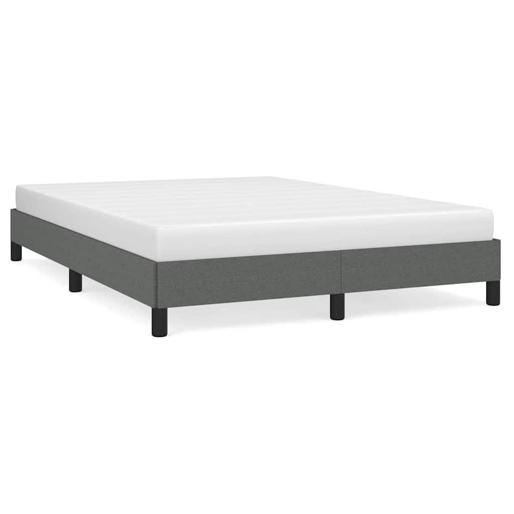 vidaXL Bed Frame without Mattress Dark Grey 137x190 cm Full Fabric