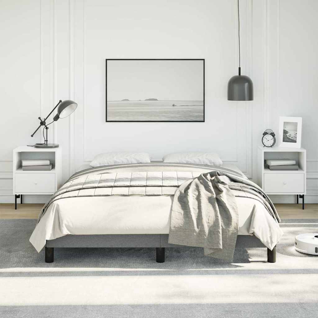 vidaXL Bed Frame without Mattress Dark Grey 137x190 cm Full Fabric