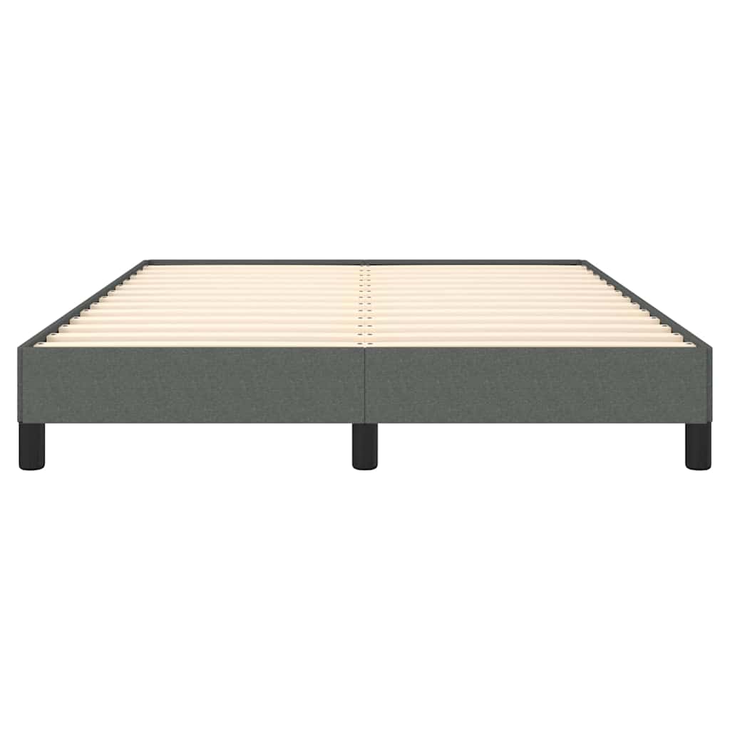 vidaXL Bed Frame without Mattress Dark Grey 137x190 cm Full Fabric