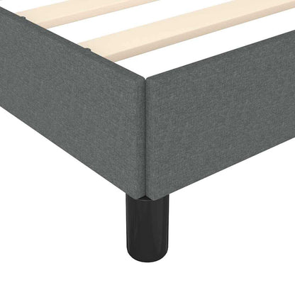 vidaXL Bed Frame without Mattress Dark Grey 137x190 cm Full Fabric