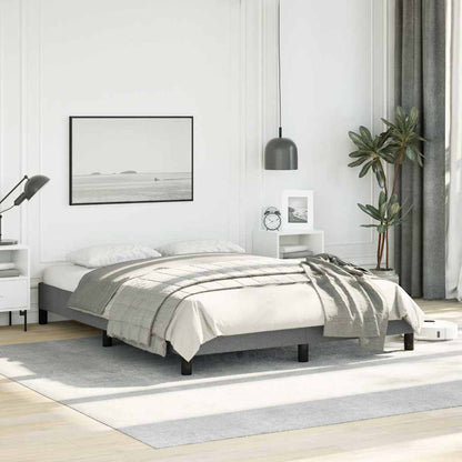 vidaXL Bed Frame without Mattress Dark Grey 137x190 cm Full Fabric