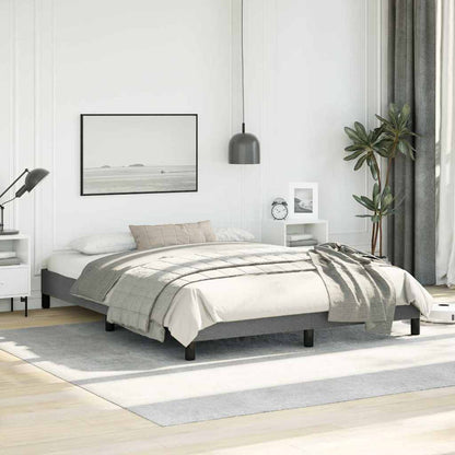 vidaXL Bed Frame without Mattress Dark Grey 152x203 cm Queen Fabric