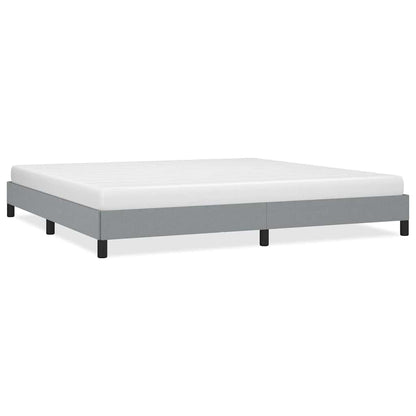 vidaXL Bed Frame without Mattress Light Grey 193x203 cm King Fabric