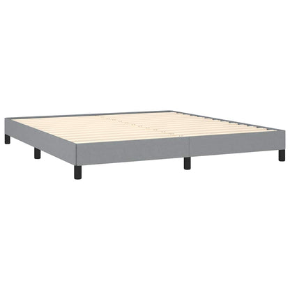 vidaXL Bed Frame without Mattress Light Grey 193x203 cm King Fabric