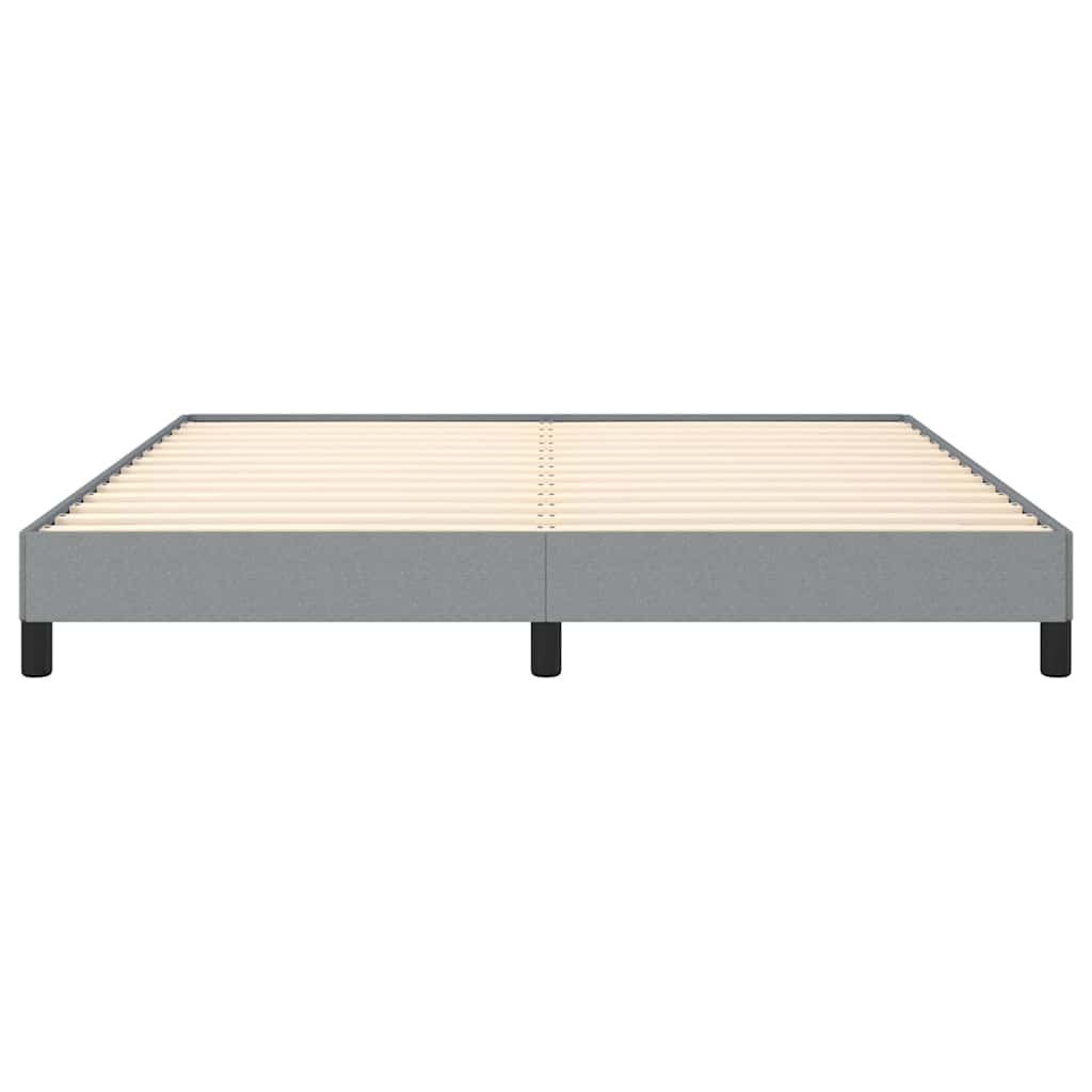 vidaXL Bed Frame without Mattress Light Grey 193x203 cm King Fabric