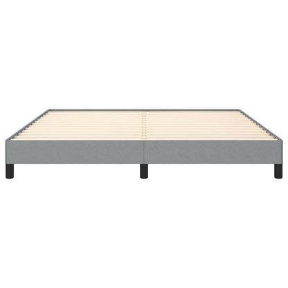 vidaXL Bed Frame without Mattress Light Grey 193x203 cm King Fabric
