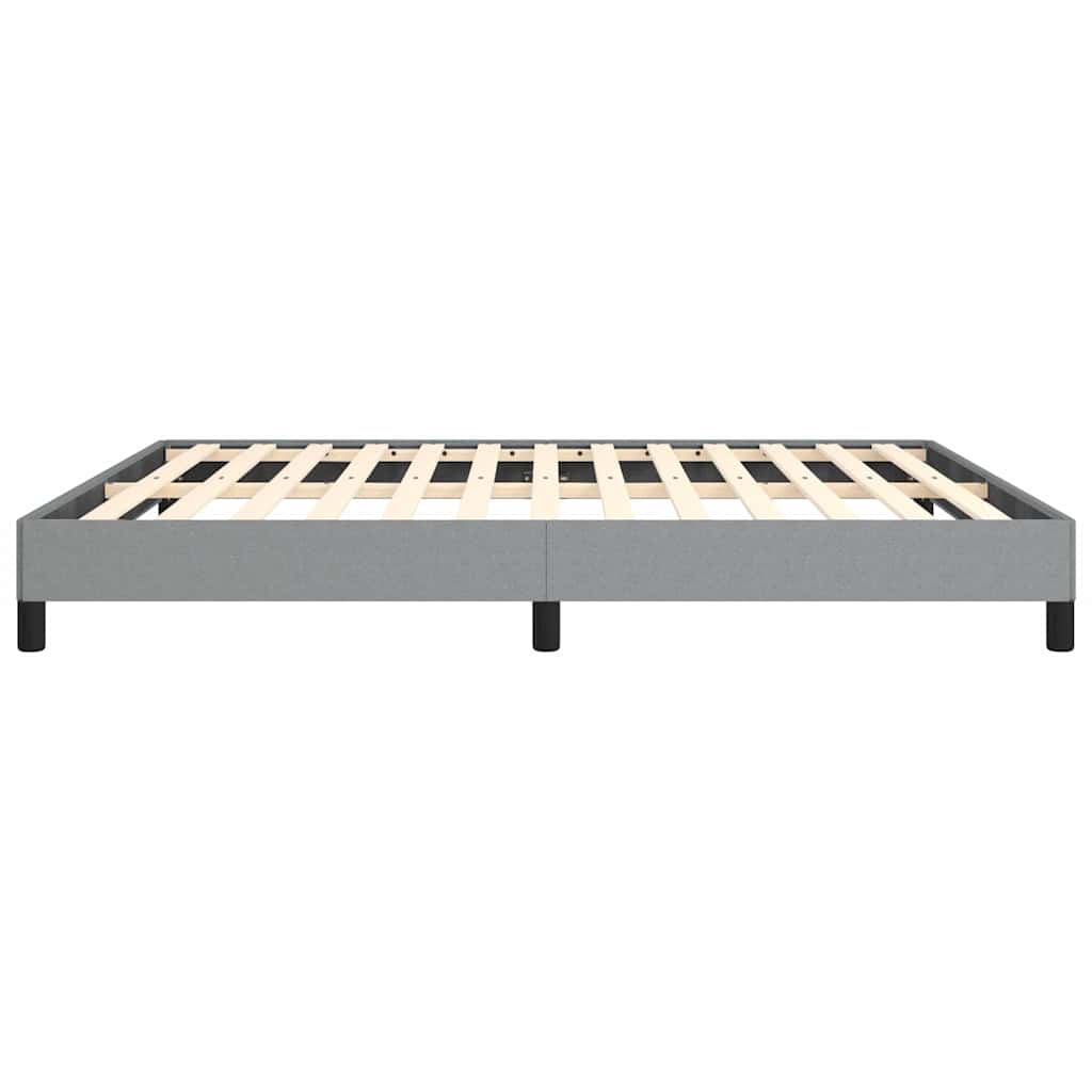 vidaXL Bed Frame without Mattress Light Grey 193x203 cm King Fabric