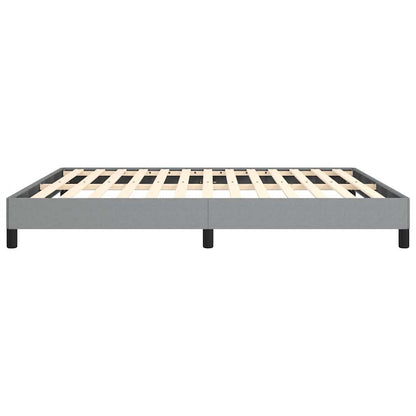vidaXL Bed Frame without Mattress Light Grey 193x203 cm King Fabric