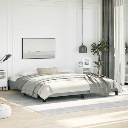 vidaXL Bed Frame without Mattress Light Grey 193x203 cm King Fabric